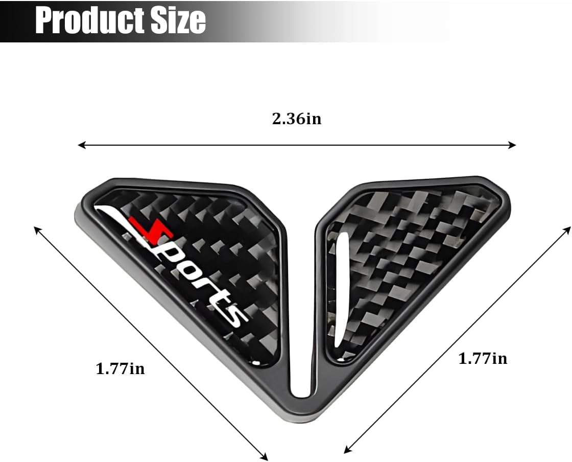 HZEL 2PCS Carbon Fiber Car Door Corner Guards, Anti-Collision Vehicle Front Door Edge Protector, Self-Adhesive Corner Sticker Film Decorative Protection, Universal Auto Accessories (Black/Sport) image 2