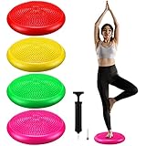 空気注入式 ウォブルクッション フレキシブル 揺れる シート 安定性 バランスディスク ポンプ付き 感覚 子供 大人 身体運動 オフィス 学校用品