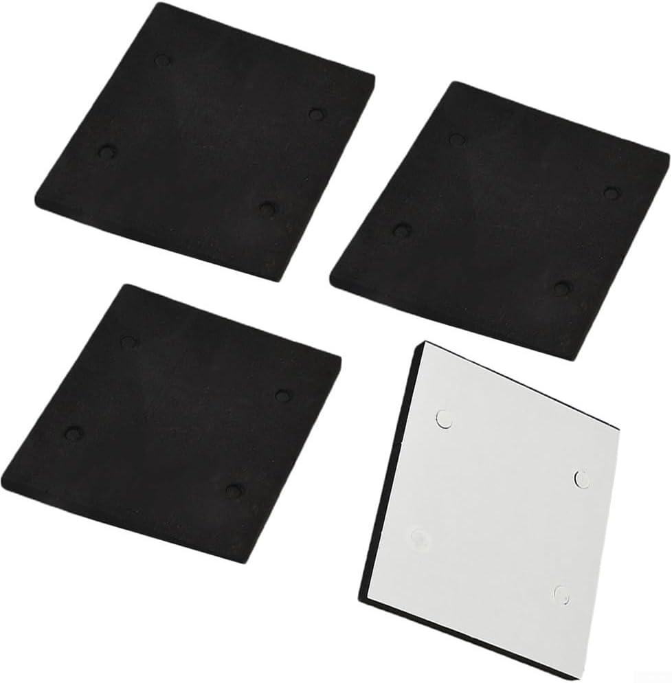 4 Pack Foam Backing Pad with 4 Holes, Self- Replacement Sander Mat 4510 Sanding Machine, Compatible with Standard Sheets and Rolls, Black