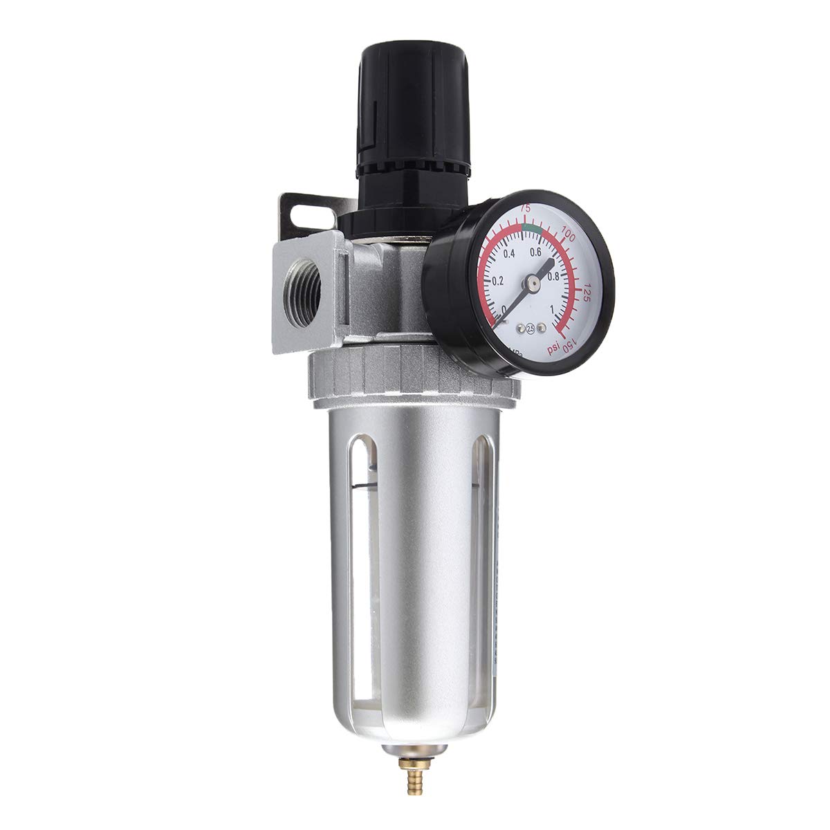 1/2 "Regolatore Compressore Aria Mid Flow E Combo Filtro con Manometro Scarico Manuale 150Psi