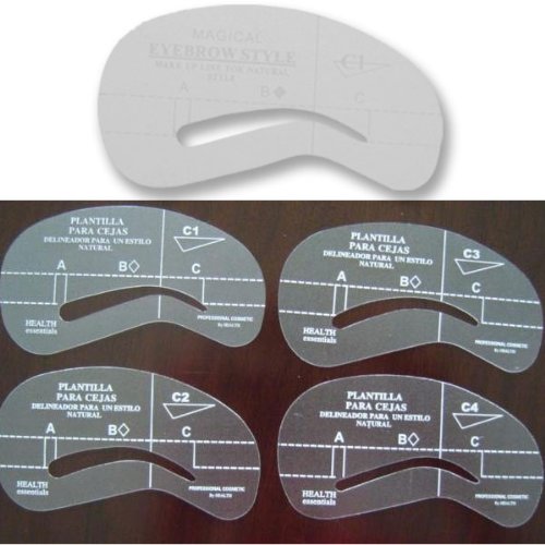 Comforteo - Set di 4 stencil per sopracciglia