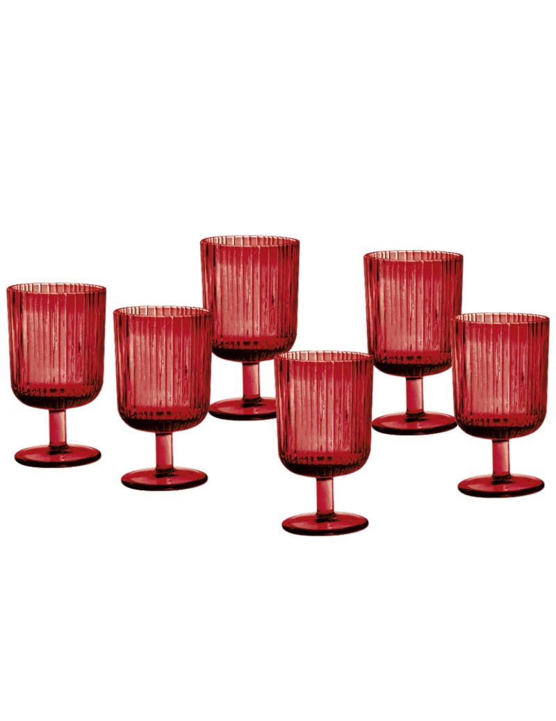 Gobelets plisse rouges en verre pour illuminer vos tables de fête