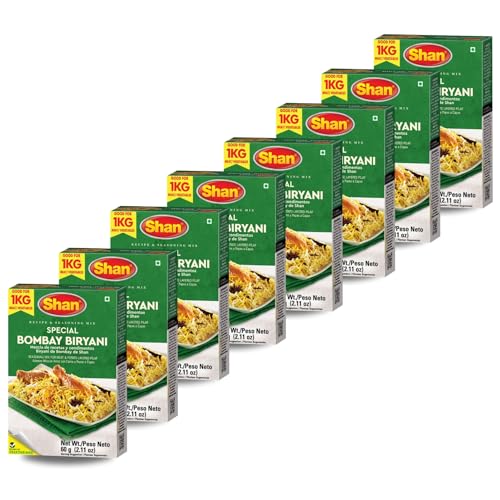 Shan - Bombay Biryani Masala Seasoning Mix, 2.1 oz (Pack of 8)