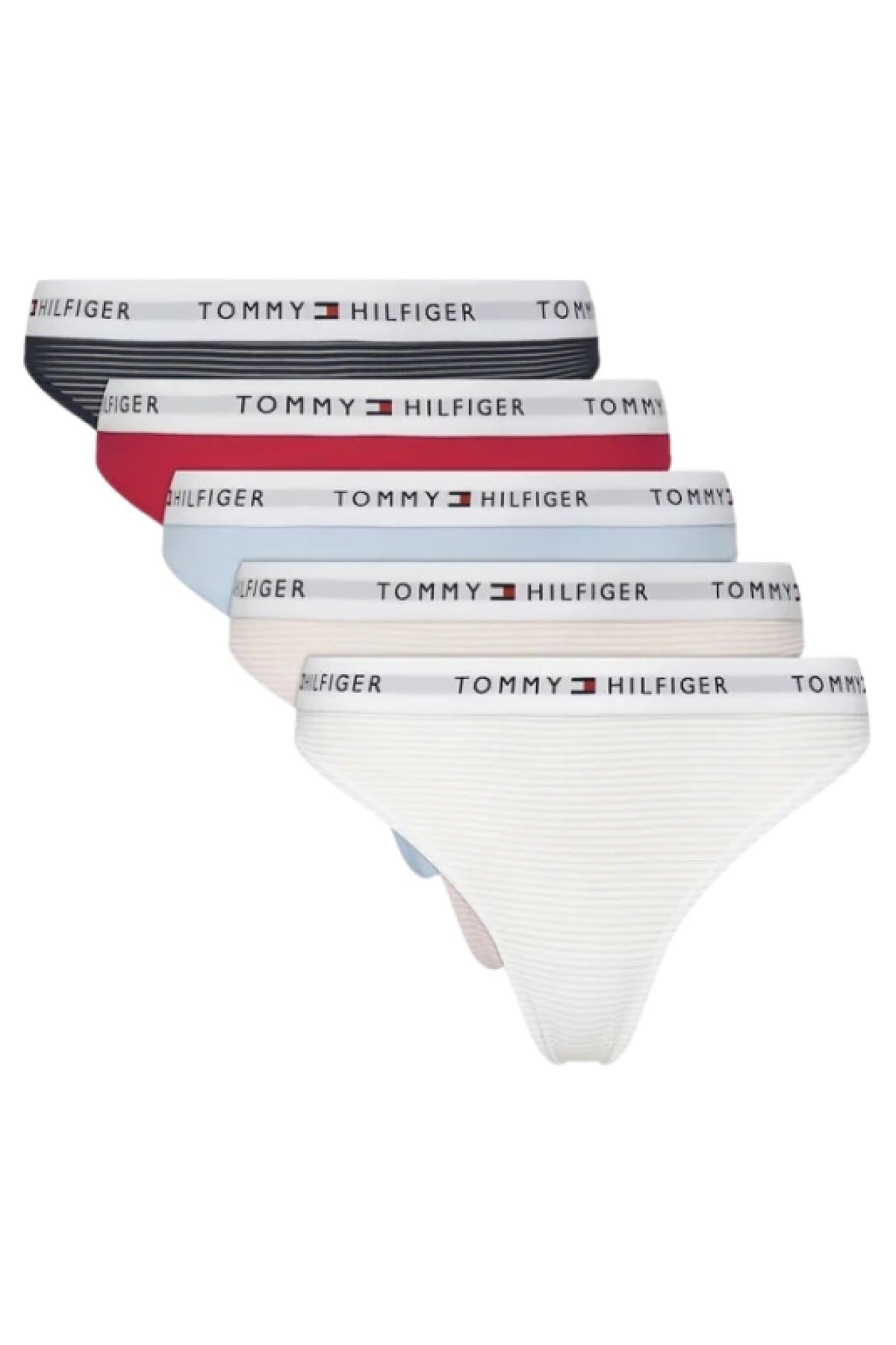 Tommy Hilfiger Mix 5 Pack Thong Uw0uw05932 Thong Mujer (Pack de 5)
