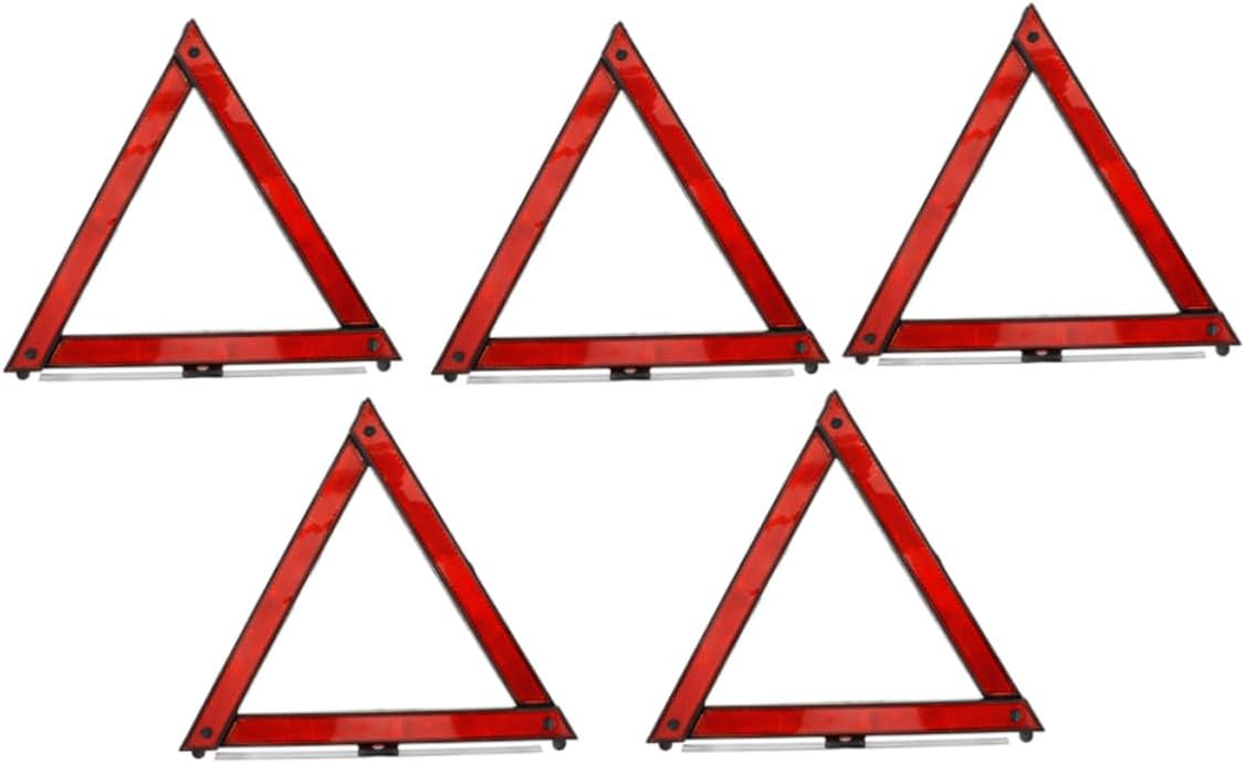 5 Reflectores Triángulos de Seguridad Plegables para Vehículos