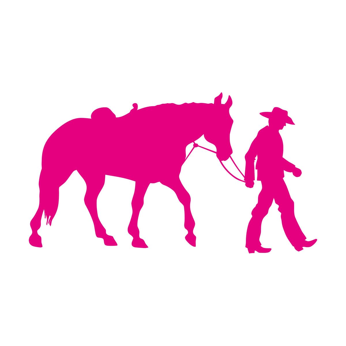 Vinyl Art Sticker Western Cowboy Horse Raser Wild West Movie 48x84cm Multiple Size Options Large Rosered — image 1