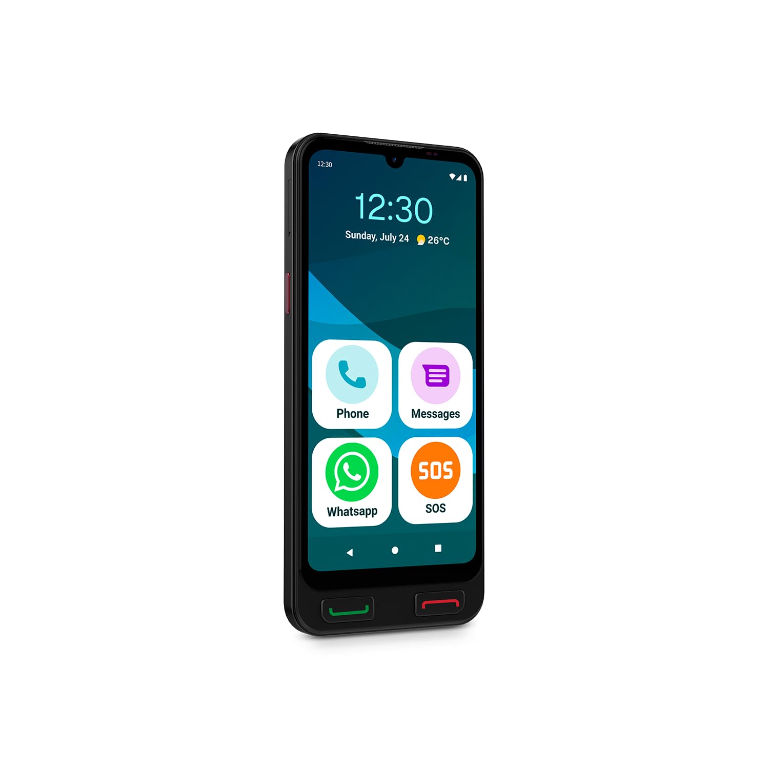 SPC Zeus 2 Pro smartfon dla starszych kompatybilny z aplikacją do zdalnego sterowania i lokalizacji | łatwy tryb, przyciski fizyczne, ikony XXL | 6.1", dwie kamery, 128 GB | stacja ładująca, przycisk