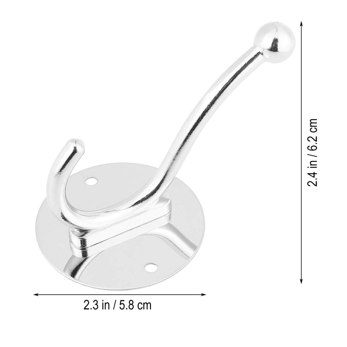 VASDEV Perchas de Metal 8 Piezas Perchas de Acero para el hogar Ropa de Cocina Toalla Adhesivo Sombrero Barra de Puntas de Pared Baño Ganchos de perforación de Acero Inoxidable Gancho de