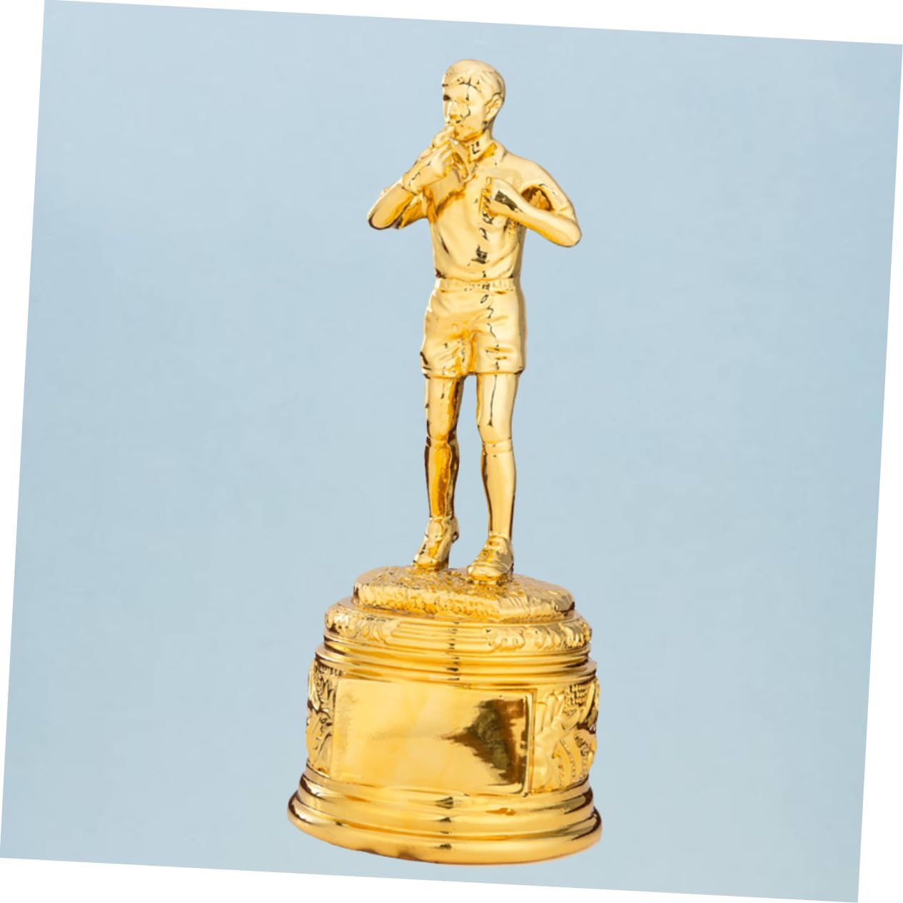 1pc Resin Football Referee Trophy Base Golden Judge Award for School Competitions and Events Material and Eye-catching Design for Celebrations and Prizes