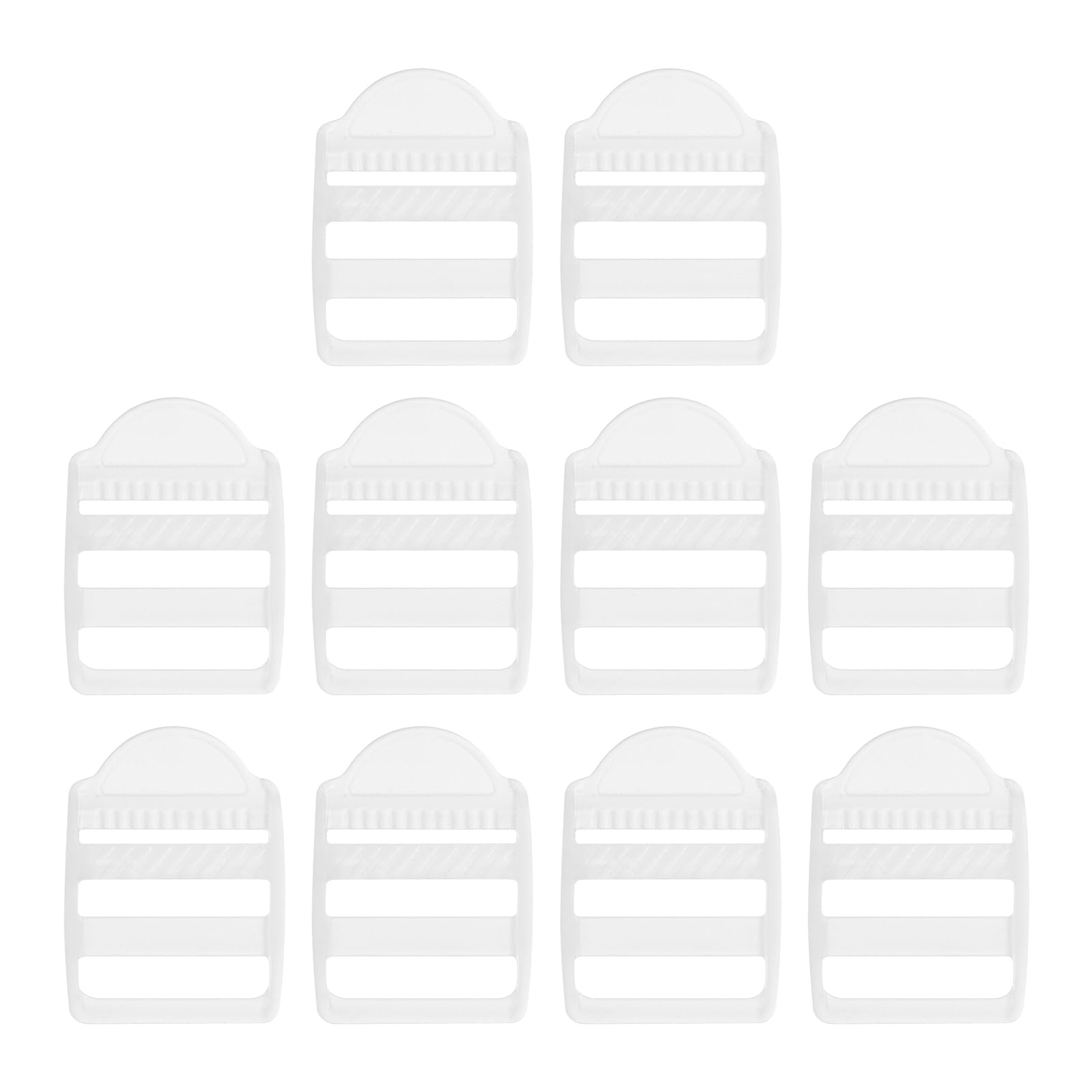 SUIKIHUM 10 Pack Plastic Ladder Slider, Backpack Buckle Tri-Glides Clip, Adjustable Lock Buckle for Strap