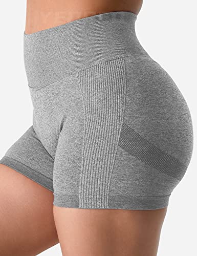 Image of YEOREO Professional Women Workout Shorts 3.6 inch Scrunch Shorts Seamless High Waisted Contour Gym Yoga Biker Shorts