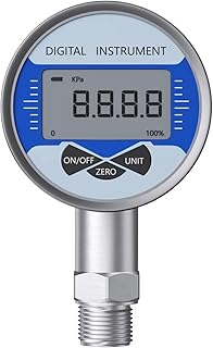 Digital Pressure Gauge, for Water Air Fuel Pressure G1/4 Pressure Meter with 0-60bar 400bar 16bar 20bar Pressure Guage (Color : G1-4 Radial, Size : 0-600bar)