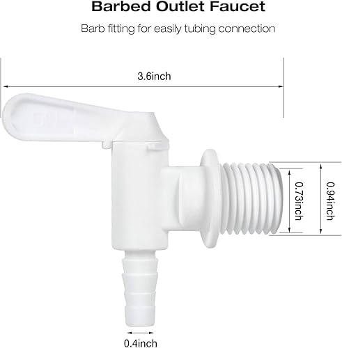 Miniatura 4 de FERRODAY Paquete de 2 grifos de embotellado para cubo de elaboración de vino casera, grifo de toma de púas de plástico de primera calidad, grifo