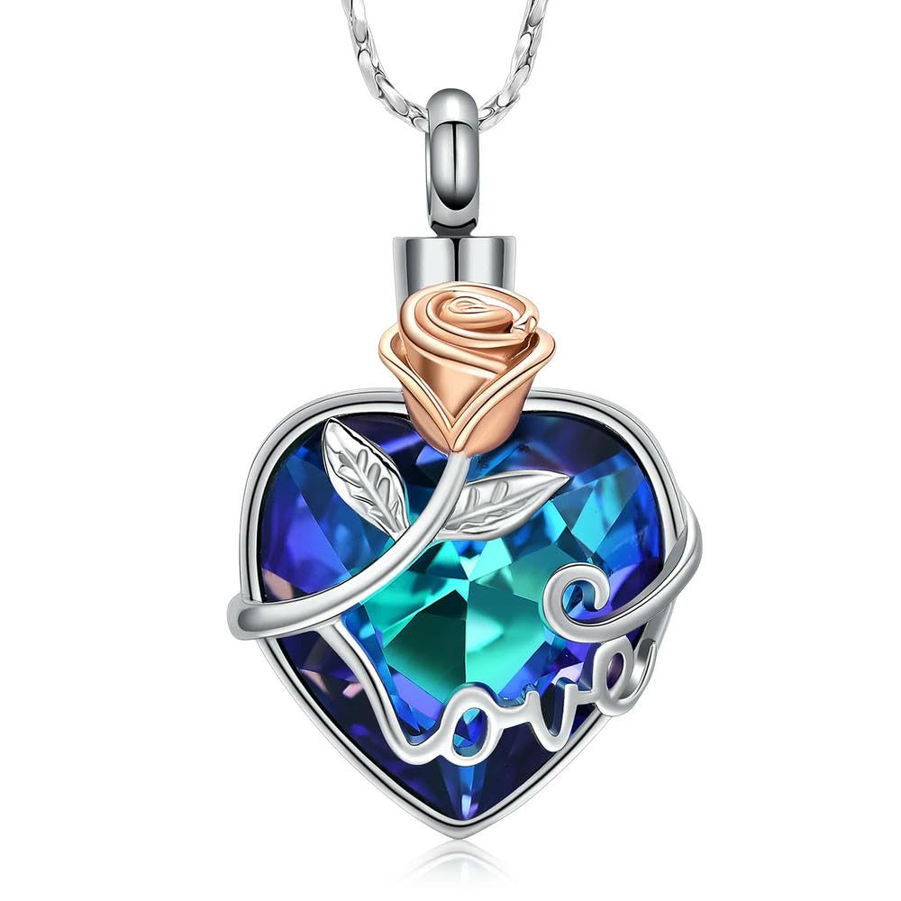 Collier urne pour cendres pour surmonter le deuil pendentif commémoratif gravé