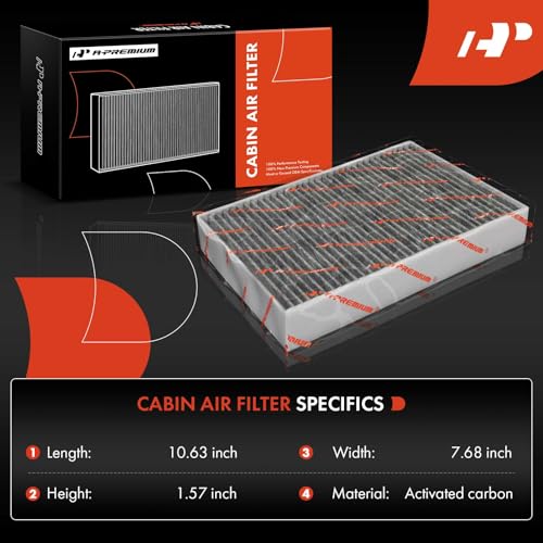 A-Premium Cabin Air Filter with Activated Carbon Compatible with Land Rover Discovery Sport 2020-2025, Discovery 2025, Defender 90 2025, Defender 110 2025, Range Rover Evoque 2020-2025, L4 2.0L