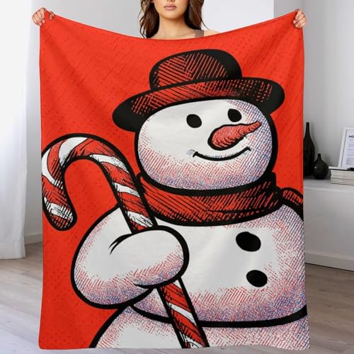 Couverture plaid de Noël rouge pour canapé et lit ambiance cocooning