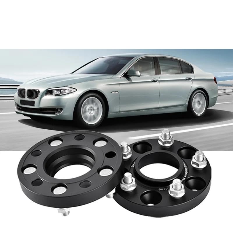 Entretoises de roue forged 5x120 aluminium noir haute performance avec bague 72.6