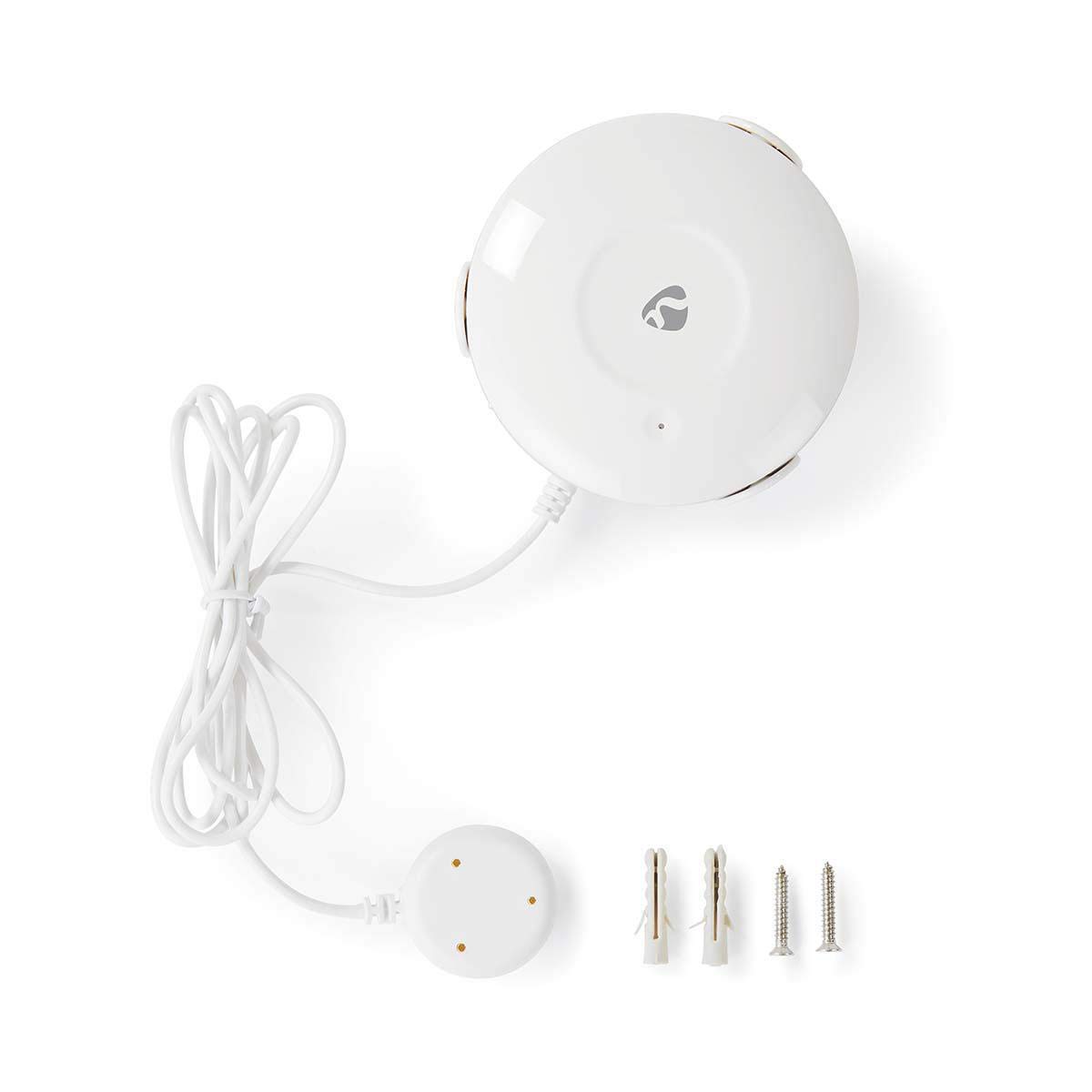 Nedis WIFIDW10WT Détecteur d'eau Système de capteur et alarme avec câble et sans câble