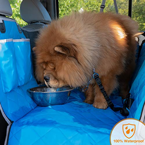 iBuddy Dog Car Seat Covers, Waterproof Dog Seat Cover for Back Seat with Mesh Window,Stain Resistant Dog Car Hammock, Nonslip Car Seat Covers for Dogs, Pet Car Seat Cover for Car/SUVs/Trucks
