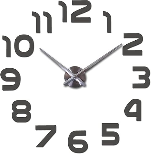 Miniatura 10 de AISHANBAIHUODIAN Reloj de pared 3D de moda Reloj de cuarzo moderno DIY relojes para sala de estar, grandes calcomanías decorativas para murales