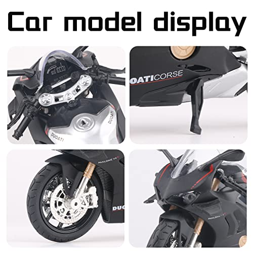 Coolpur CP1036-DB Die Cast Motorcycle Model For Ducati V4, Realistic Motorcycle Model, 1:12 Scale Kids Moto Toy Or Collection thumb #2