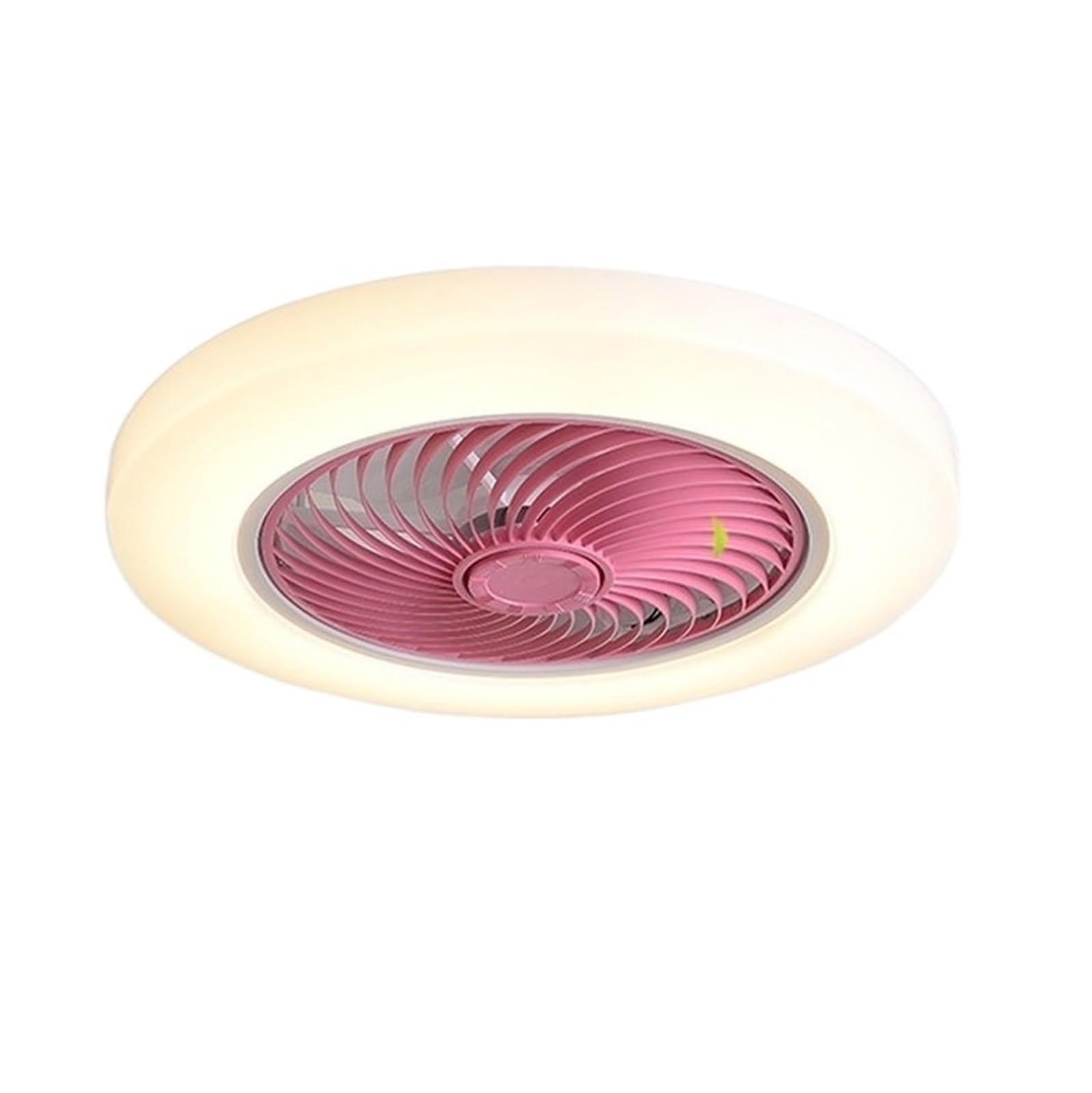 TRDEWR Remote Control Ceiling Fan Lights Bedroom Ventilator Lamp Bladeless Fans Air Invisible Blades Retractable Silent Kids Room Light Good Light and Shadow Effects(Pink,Remote dimmable)