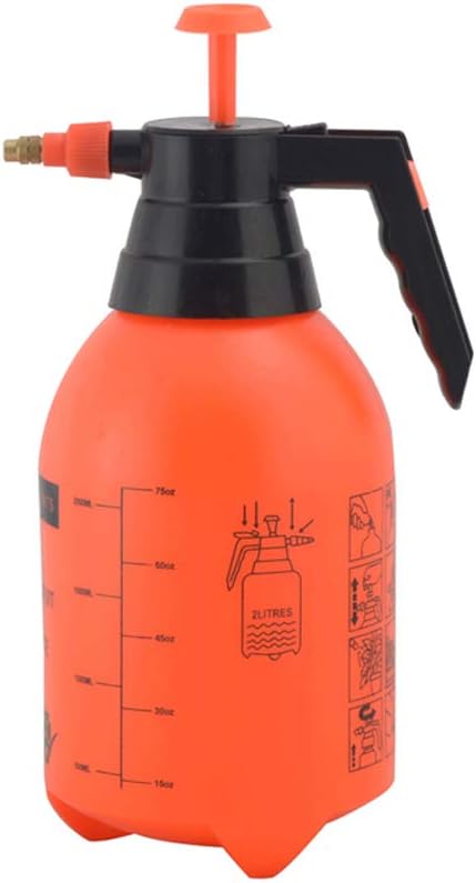 QLTY Pulverizador de Ajustable de 2 litros Capacidad,Regadera de plástico,con Boquilla de Repuesto,Aerosol a Presión de Jardinería,Atomización Ajustable/Columna de Agua