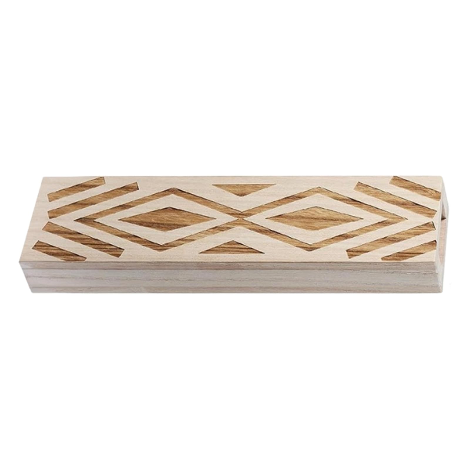 Qusinfc Handcrafted Wood Wall Hanging Planter Modern Farmhouses Styles Geometric Pattern Flower Vases Indoor Plant Display Hanging Flower Planter