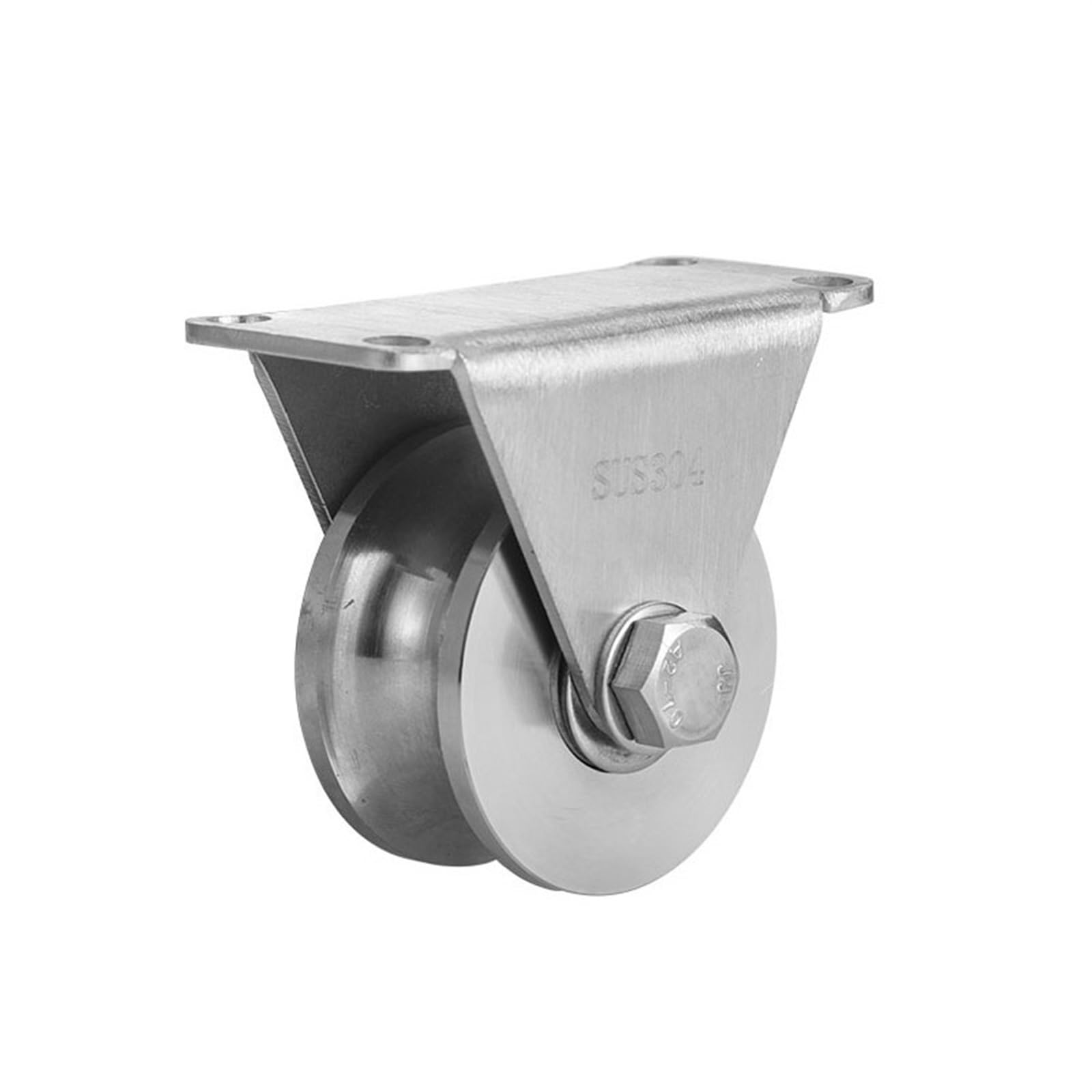 V-Nut-Laufrolle aus Edelstahl 304, Schiebetorräder, robuste Riemenscheibe, sanftes Rollen for V-Schiene, Rolltor for Einfahrt(2 in)