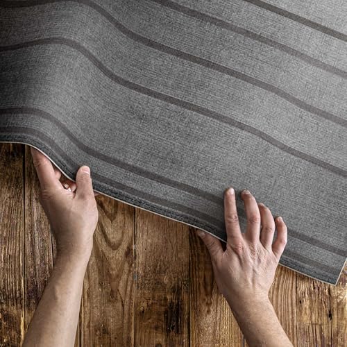 Tapis d'extérieur pour balcon et terrasse avec rayures grises - 5