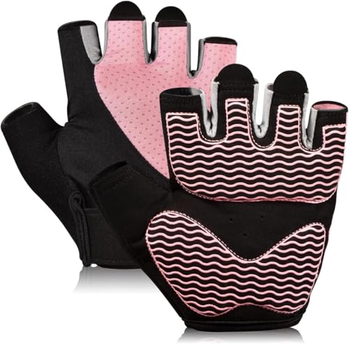 Sunnex Fitnesshandschuhe Atmungsaktive Trainingshandschuhe für Damen & Herren rutschfeste Sporthandschuhe mit gepolsterter Handfläche für Krafttraining Gewichtheben Radfahren & Rudern