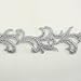 Silver Metallic Floral Flower Lace trim by the yard - Bridal wedding Lace Trim wedding fabric Millinery accent motif scrapbooking crafts lace for baby headband hair accessories dress bridal accessories by Annielov trim #71