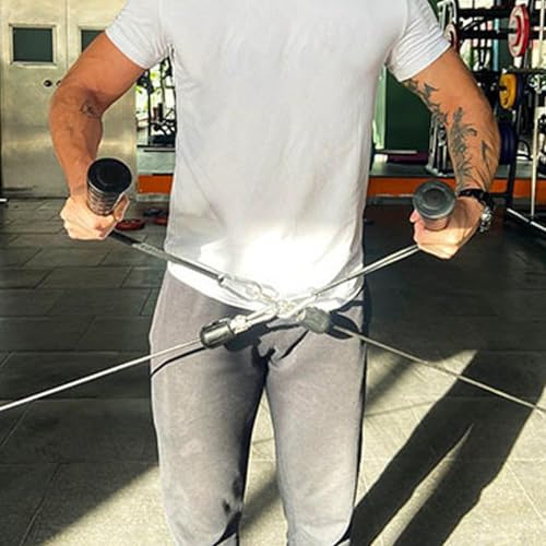 Corde Triceps x2 avec mousquetons pour machine de musculation à câble - 3