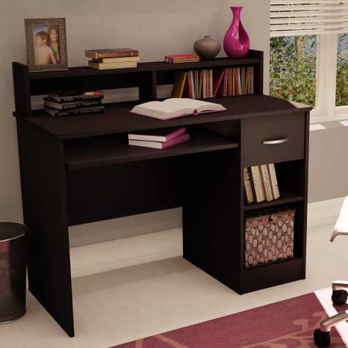 South Shore Axess Desk With Keyboard Tray, Chocolate #TOP7