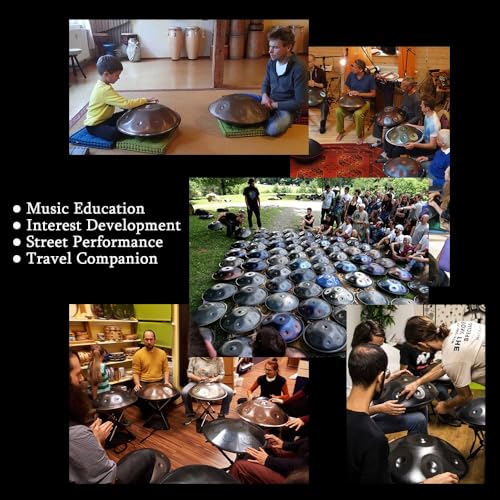 Handpan Drum 9 Notas D Menor 22 Pulgadas Negro miniatura 7