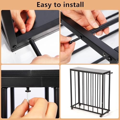 Image of Large Art Storage Rack, Art Canvas Storage Holder with Wheels, Art Storage Display Stands for Canvas, Frame, Drawing Board, Metal Crafts Print Rack for Art Display & Galleries