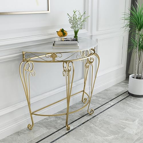 Mesa de entrada estrecha para decorar pasillos y organizar llaves en la sala de estar