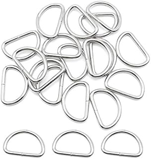 Booly Pack of 30 Silver D Ring Metal D Ring Buckles 26mm D Rings for Bag, Buckle, Straps, Belt, Backpack DIY Accessories