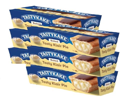 Tastykake Klair Pies - Baked Dessert Snacks (Pack of 6)