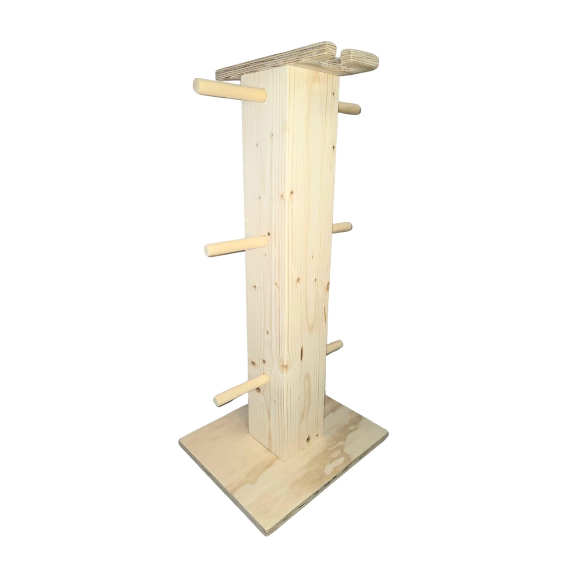 Porta Dischi Palestra Casa in LEGNO con Supporto Manubri | Porta Pesi Home Gym Compatto e Robusto | Supporto Dischi Bilanciere | Rastrelliera Pesi Arriva Già Montata | Portata 160 KG.