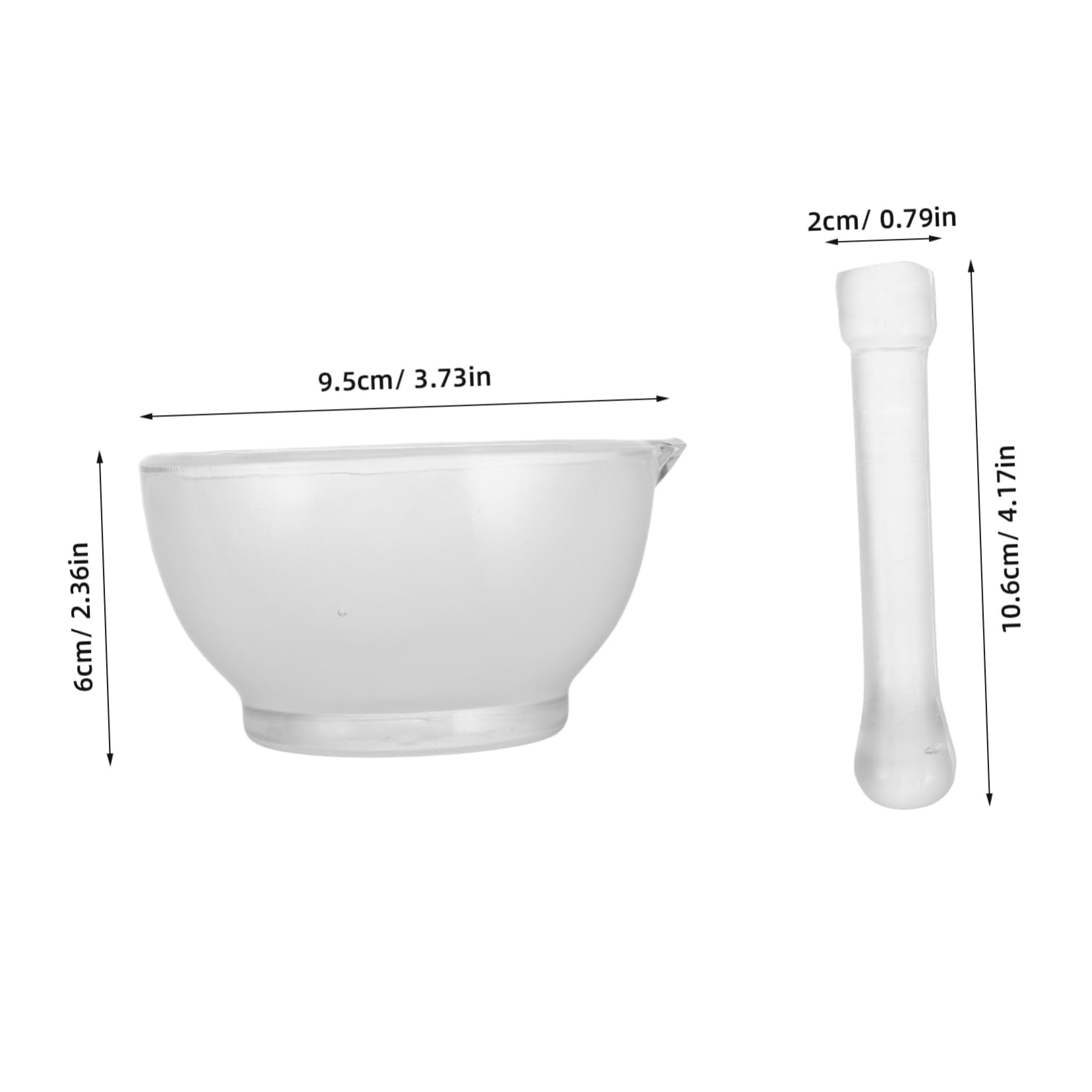 KICHOUSE Lab Grinding Tool Glass and Pestle Set Bowl Mini Handheld Equipment for Mixing Chemicals Seasoning and Grinding