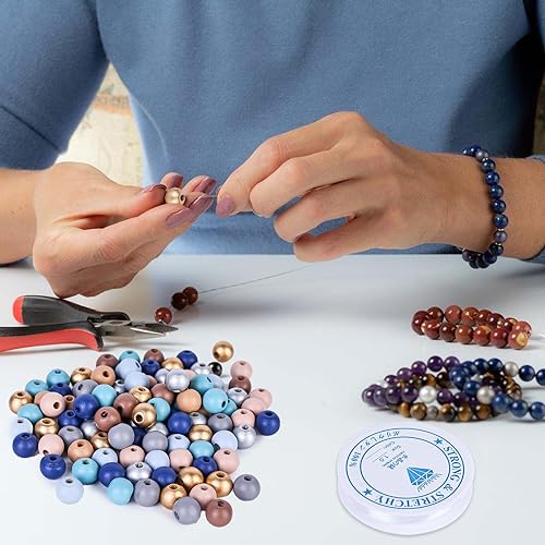 Aicharynic Perline di legno colorate, 1620 pezzi