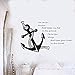 Adesivo Murale Preventivo Per Barche A Vela Con Ancoraggio Adesivo Citazioni Nautiche Adesivo Murale Decorazioni Per La Casa Stile Mare Poster Da Parete Ancoraggio Vinile Murale 57X35Cm