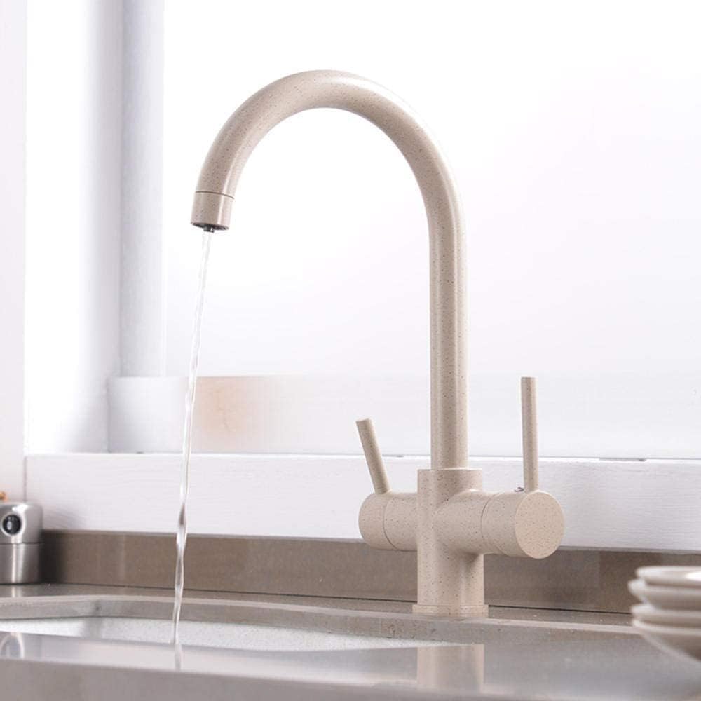 Rubinetto Cucina 3 Vie per Sistemi Osmosi a Avena, Doppia Uscita a Osmosi Rubinetti per Lavelli da Cucina Inversa Rotazione 360, Miscelatore Lavello per Acqua Potabile