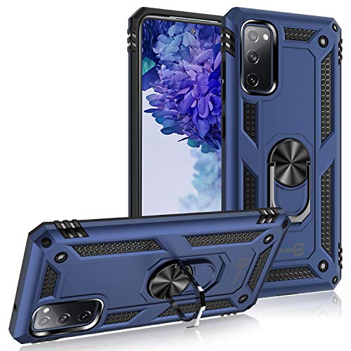 CoverON Ring Kickstand for Samsung Galaxy S20 FE Case /S20 Fan Edition Case /S20 Lite Case, Rugged Phone Cover Magnetic Mount Compatible - Navy Blue