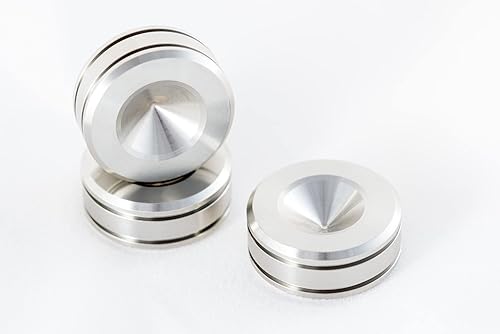 Juese - Almohadillas para altavoces de acero inoxidable macizo, 0.984 in