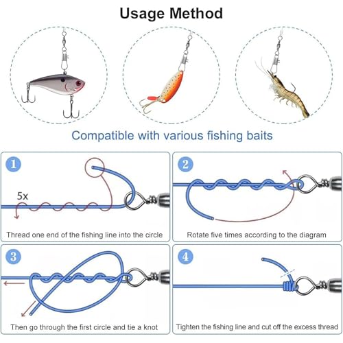 Image of 100 Pcs Fishing Rolling Ball Bearing Barrel Swivel, Corrosion Resistant Fishings Accessories for Various Fish Species, Suitable for Different Fishing Conditions and Quick Tackle Changes