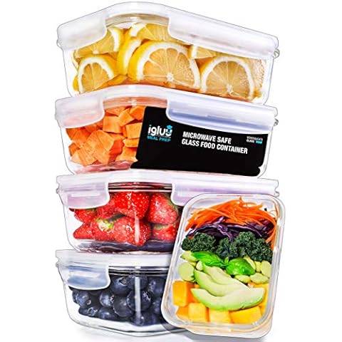 Igluu Meal Prep Glass Containers 5 Pack Cover