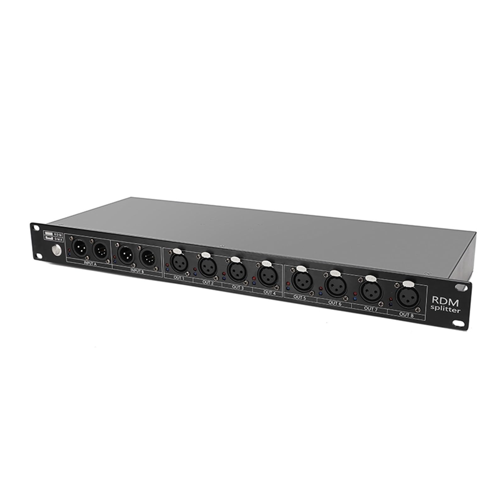 DMX Controller, RDM8-2 Signal Distributor DMX512 Sta Lighting Controller, Dj Splitter Light Disco Wedding Party Amplifier(3 PIN RDM)