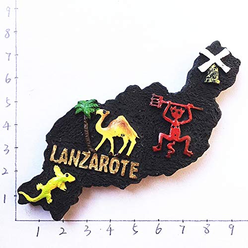 Imán decorativo 3D Lanzarote España 10x4 cm miniatura 4